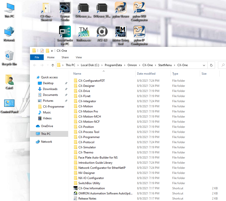 Omron Master Virtual Machine